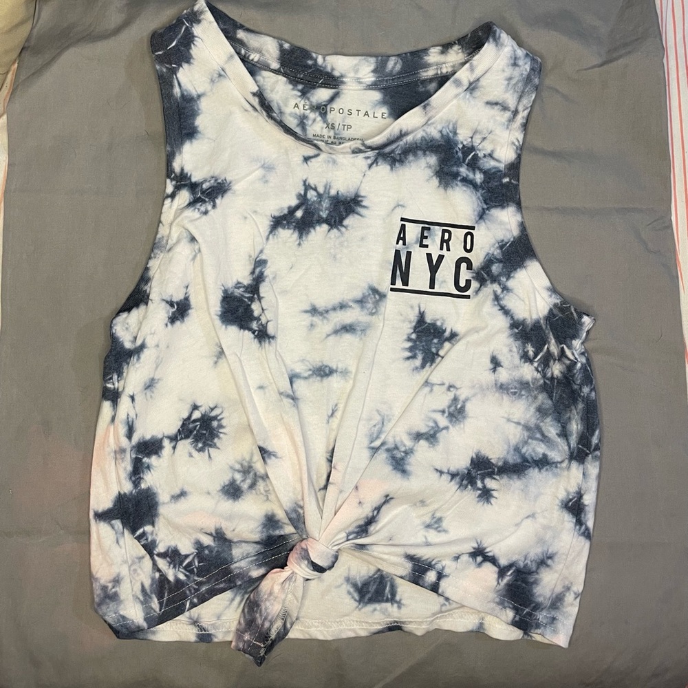 Aéropostale, tank, size: XS, blue tie dye.